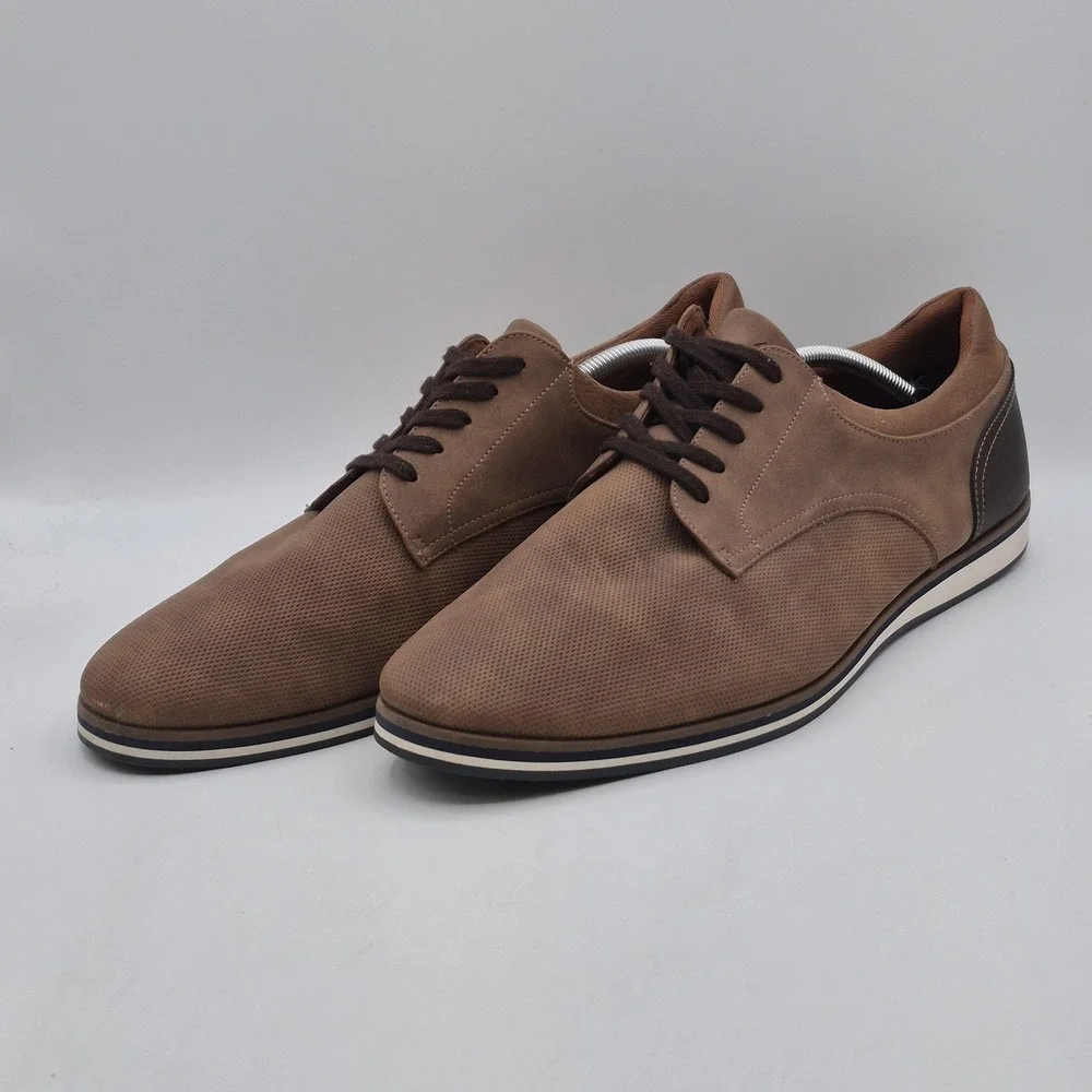 Aldo Shoes Mens Size 13 Brown Tan Derby Casual Lace Up Dress Oxford Two‎ Tone
